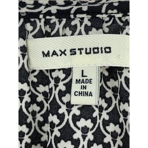 Max studio S2K embroider ruffle top size large relaxed 1758 - Picture 5 of 11